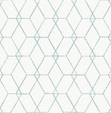 A-Street Prints Osterlen Trellis Teal Wallpaper