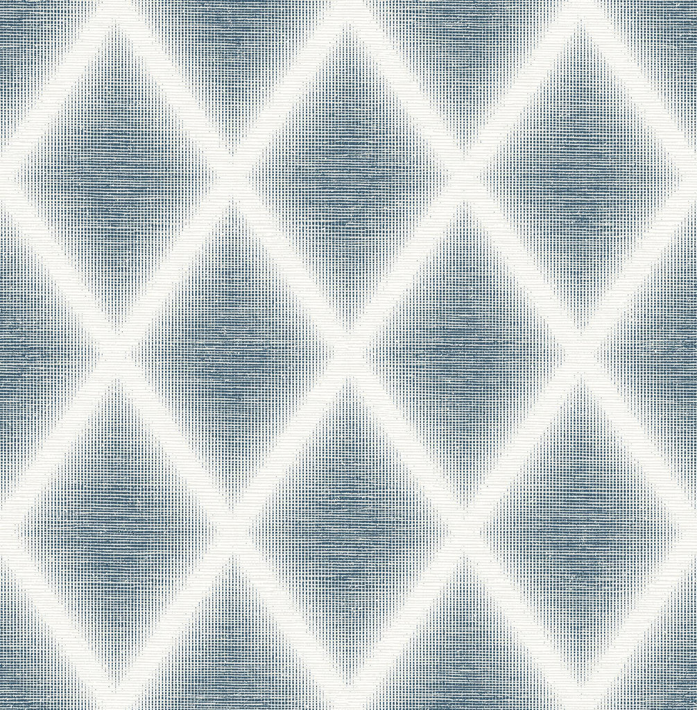 A-Street Prints Kirana Blue Diamond Wallpaper
