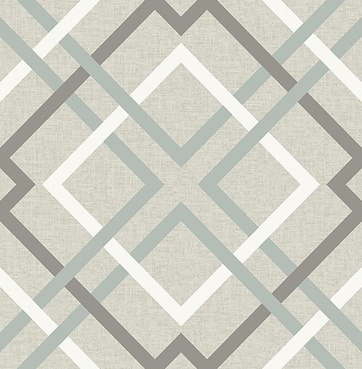 A-Street Prints Saltire Emile Taupe Lattice Wallpaper