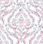 A-Street Prints Featherton Coral Floral Damask Wallpaper