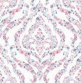 A-Street Prints Featherton Floral Damask Coral Wallpaper
