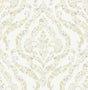 A-Street Prints Featherton Mustard Floral Damask Wallpaper