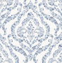 A-Street Prints Featherton Blue Floral Damask Wallpaper
