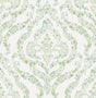 A-Street Prints Featherton Light Green Floral Damask Wallpaper