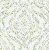 A-Street Prints Featherton Floral Damask Light Green Wallpaper