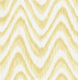 A-Street Prints Bargello Faux Grasscloth Wave Yellow Wallpaper