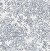 A-Street Prints Birds of Paraside Breeze Blue Floral Wallpaper