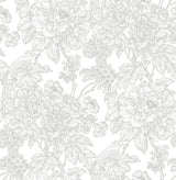 A-Street Prints Birds of Paraside Breeze Floral Grey Wallpaper