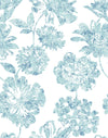 A-Street Prints Folia Blue Floral Wallpaper
