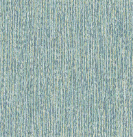 A-Street Prints Raffia Thames Aqua Faux Grasscloth Wallpaper