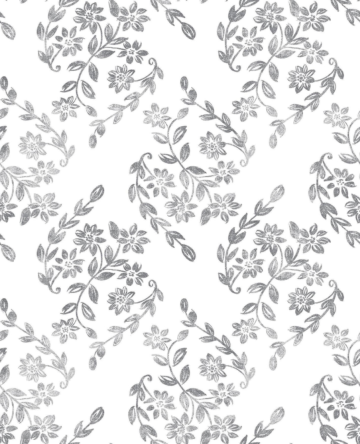 A-Street Prints Arabesque Grey Floral Trail Wallpaper