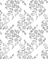 A-Street Prints Arabesque Grey Floral Trail Wallpaper