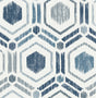A-Street Prints Borneo Blue Geometric Grasscloth Wallpaper