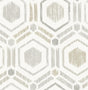 A-Street Prints Borneo Light Grey Geometric Grasscloth Wallpaper