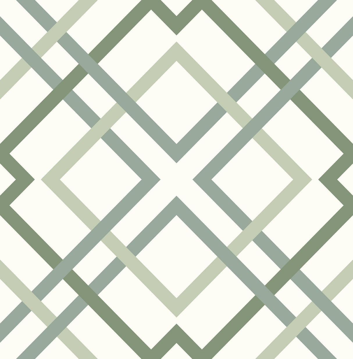 A-Street Prints Saltire Emile Green Lattice Wallpaper