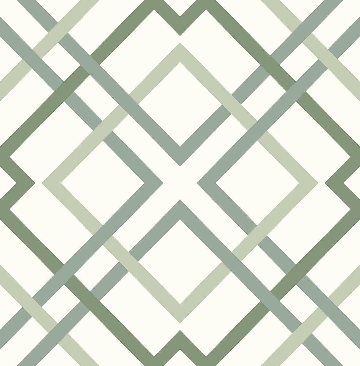 A-Street Prints Saltire Emile Lattice Green Wallpaper