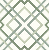 A-Street Prints Saltire Emile Lattice Green Wallpaper