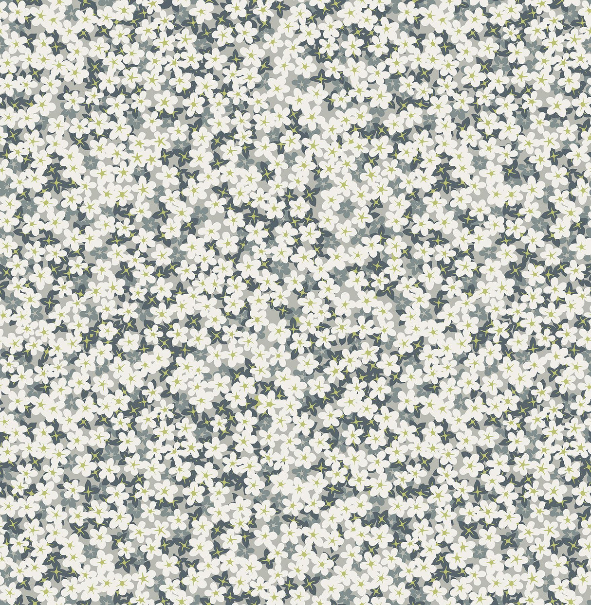 A-Street Prints Giverny Miniature Floral Grey Wallpaper