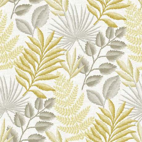 A-Street Prints Palomas Mustard Botanical Wallpaper
