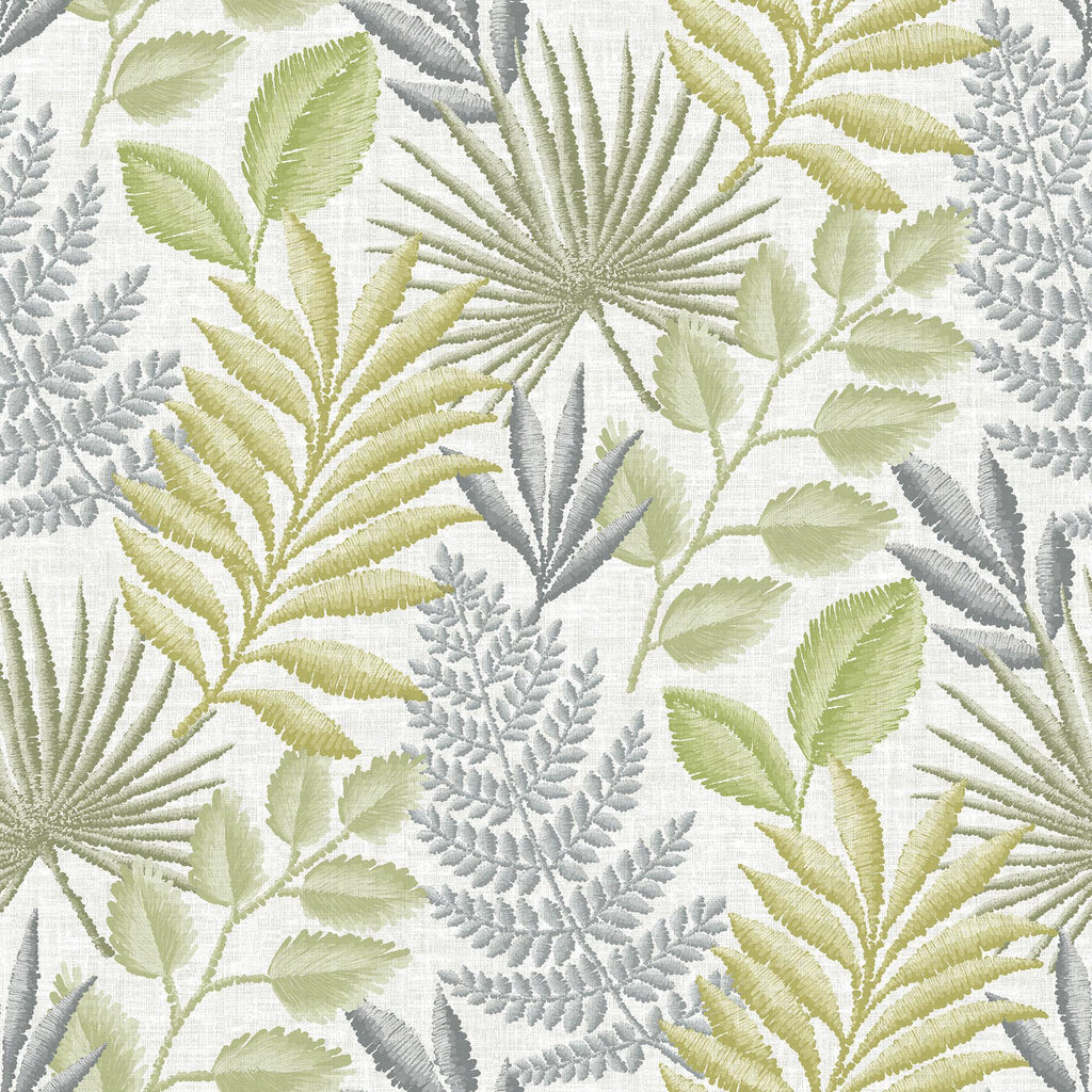 A-Street Prints Palomas Grey Botanical Wallpaper