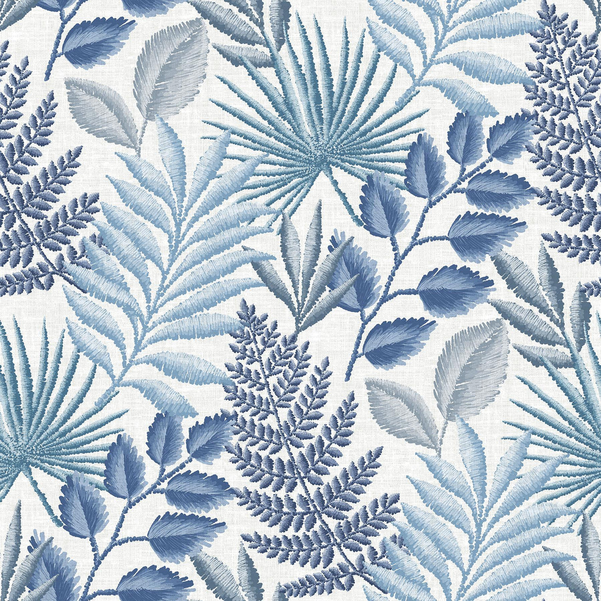 A-Street Prints Palomas Blue Botanical Wallpaper