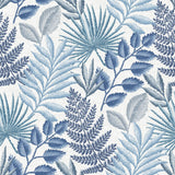 A-Street Prints Palomas Blue Botanical Wallpaper