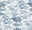 A-Street Prints Joy De Vie Blue Toile Wallpaper