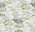 A-Street Prints Joy De Vie Green Toile Wallpaper