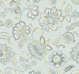 A-Street Prints Corona Light Blue Jacobean Wallpaper