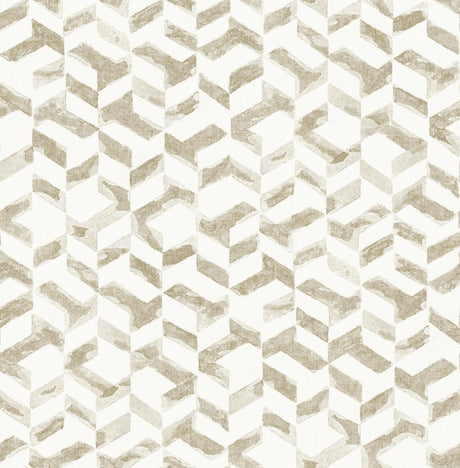 A-Street Prints Theory Chevron Champagne Wallpaper