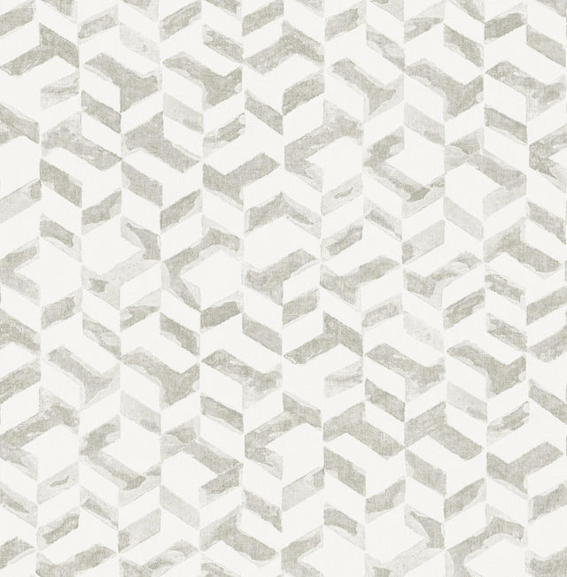 A-Street Prints Theory Chevron Pewter Wallpaper