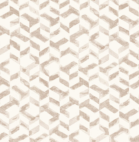 A-Street Prints Theory Chevron Rose Gold Wallpaper