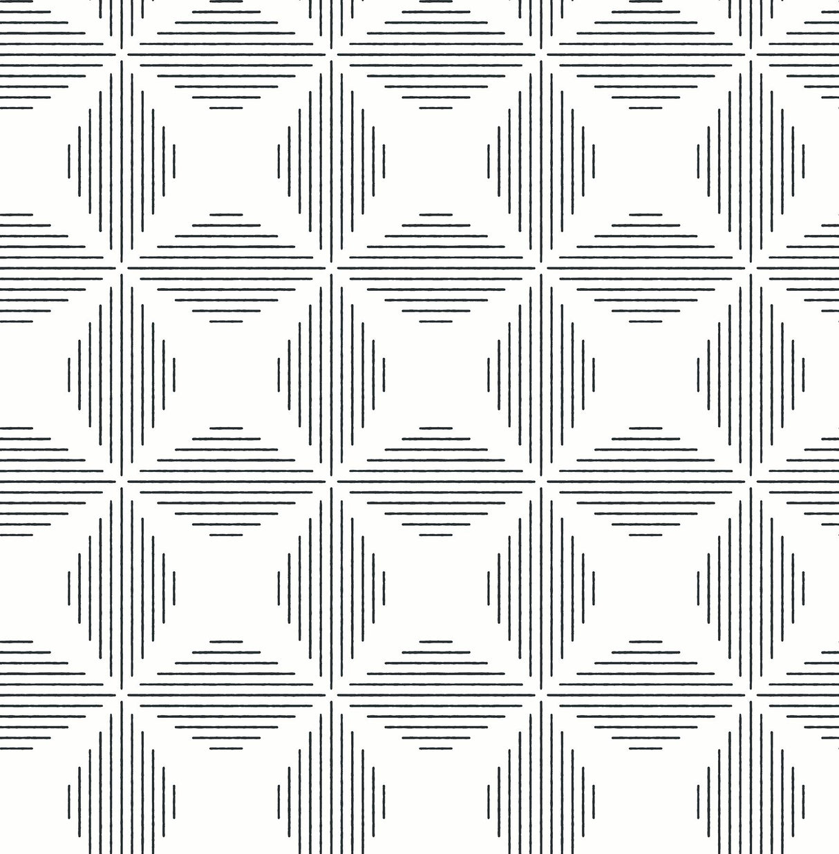 A-Street Prints Theory Geometrics Black Wallpaper