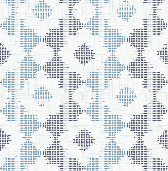 A-Street Prints Theory Flowers Blue Wallpaper