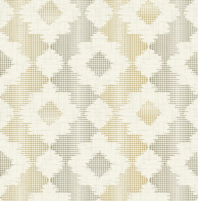 A-Street Prints Theory Flowers Mustard Wallpaper