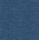 A-Street Prints Exhale Dark Blue Faux Grasscloth Wallpaper