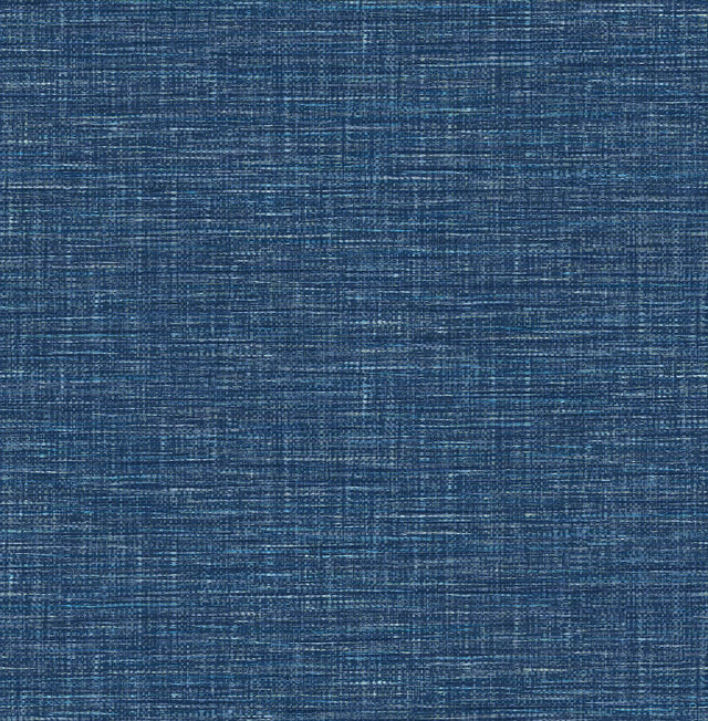 A-Street Prints Exhale Dark Blue Faux Grasscloth Wallpaper