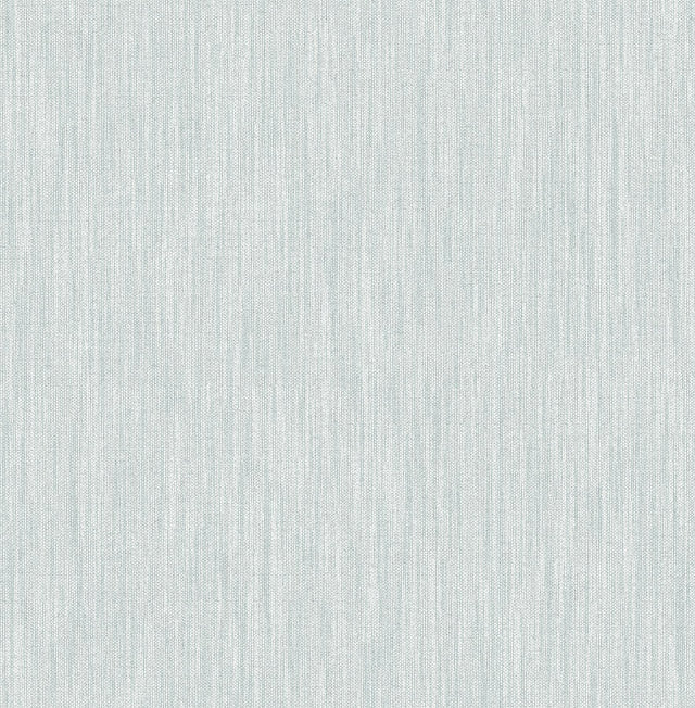 A-Street Prints Chenille Light Blue Faux Linen Wallpaper