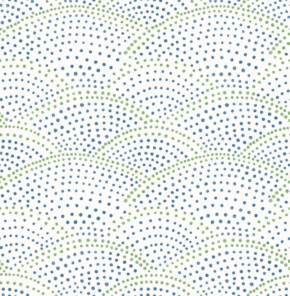 A-Street Prints Bennett Blue Dotted Scallop Wallpaper