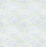 A-Street Prints Bennett Blue Dotted Scallop Wallpaper