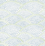 A-Street Prints Bennett Dotted Scallop Blue Wallpaper