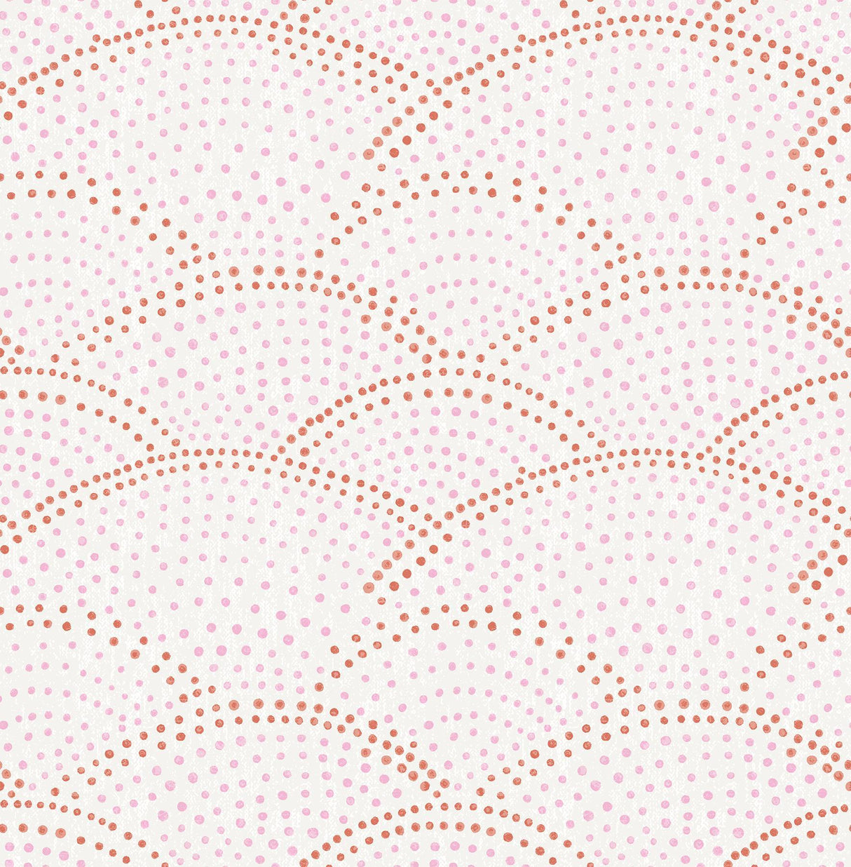A-Street Prints Bennett Pink Dotted Scallop Wallpaper