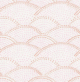 A-Street Prints Bennett Pink Dotted Scallop Wallpaper