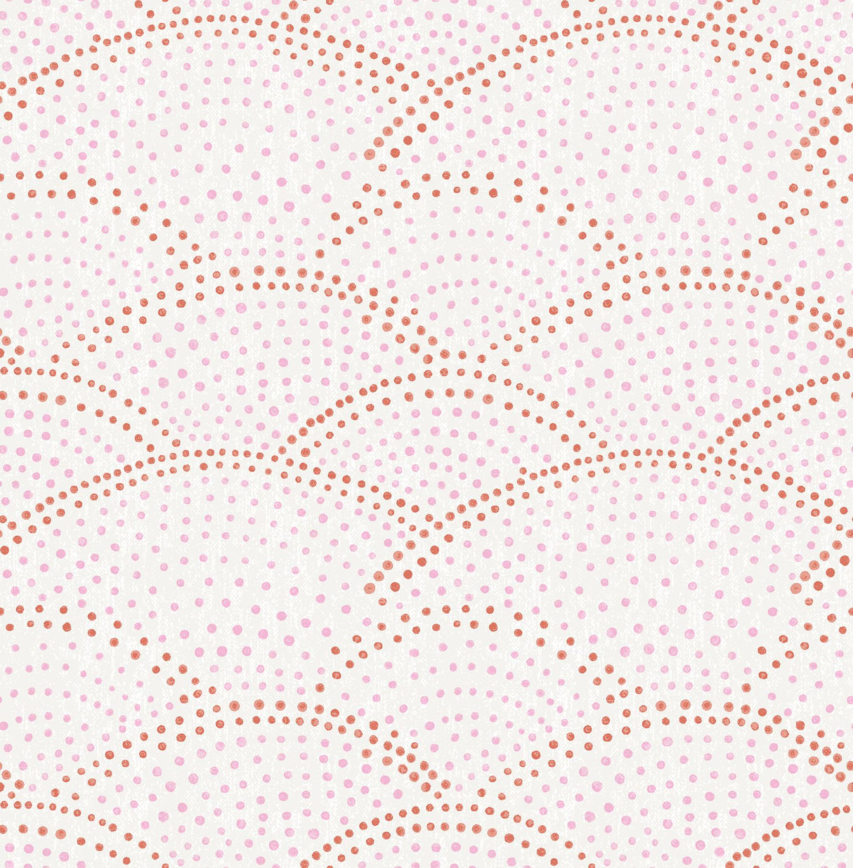A-Street Prints Bennett Dotted Scallop Pink Wallpaper