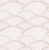 A-Street Prints Bennett Dotted Scallop Pink Wallpaper