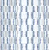 A-Street Prints Burgen Blue Geometric Linen Wallpaper