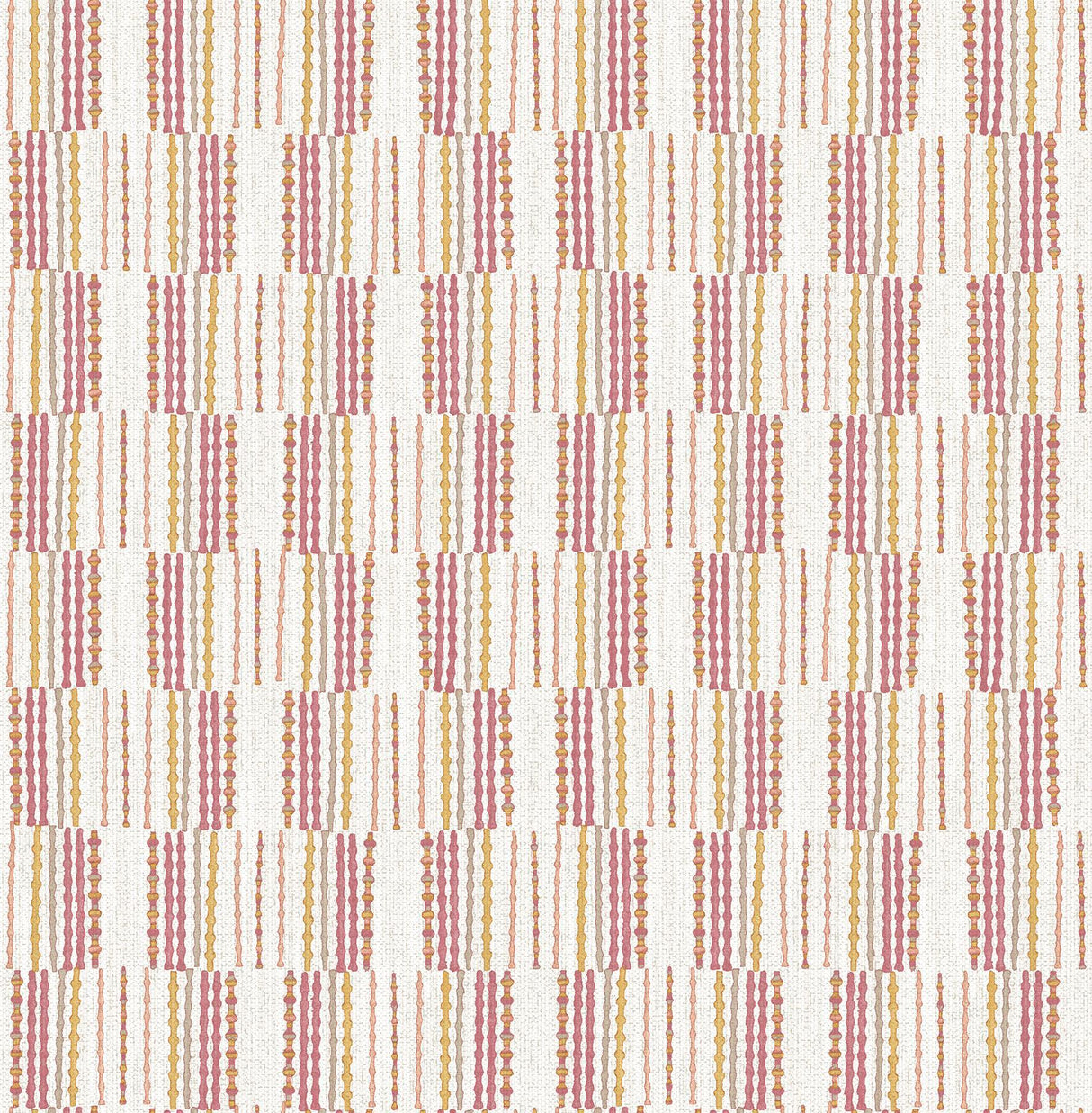 A-Street Prints Burgen Orange Geometric Linen Wallpaper