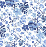 A-Street Prints Gwyneth Indigo Floral Wallpaper