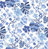 A-Street Prints Gwyneth Floral Indigo Wallpaper
