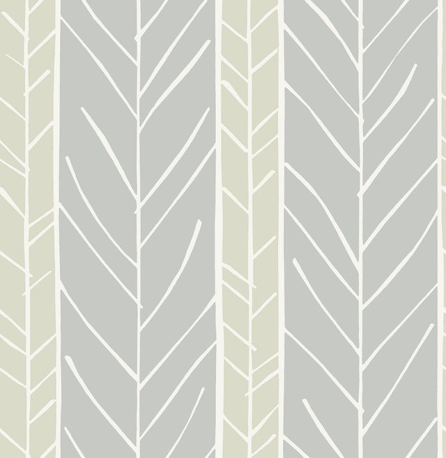 A-Street Prints Lottie Grey Stripe Wallpaper